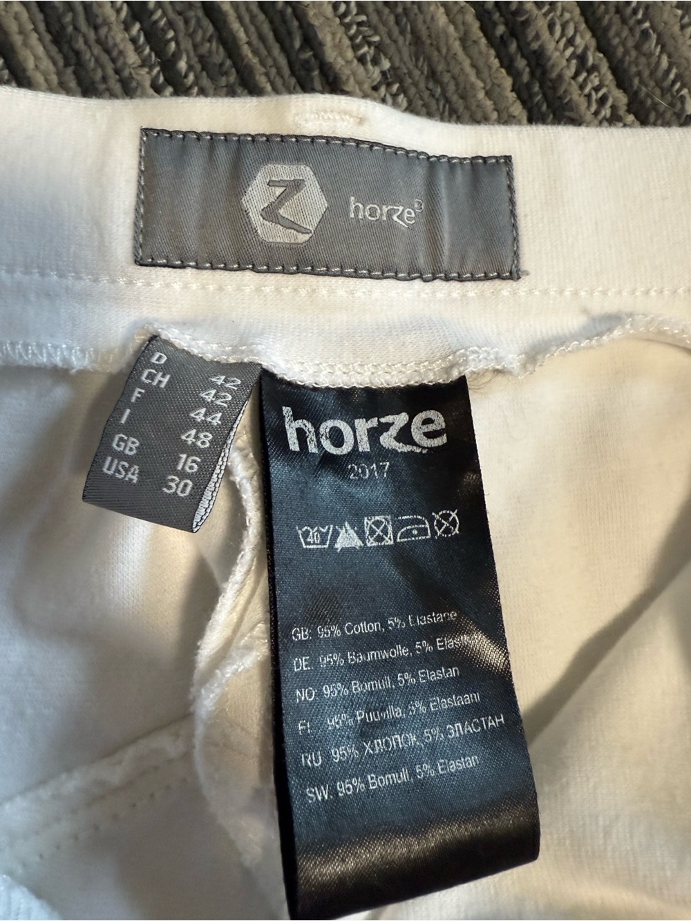 Womens White Performance Riding Pants - Picture 2 of 3